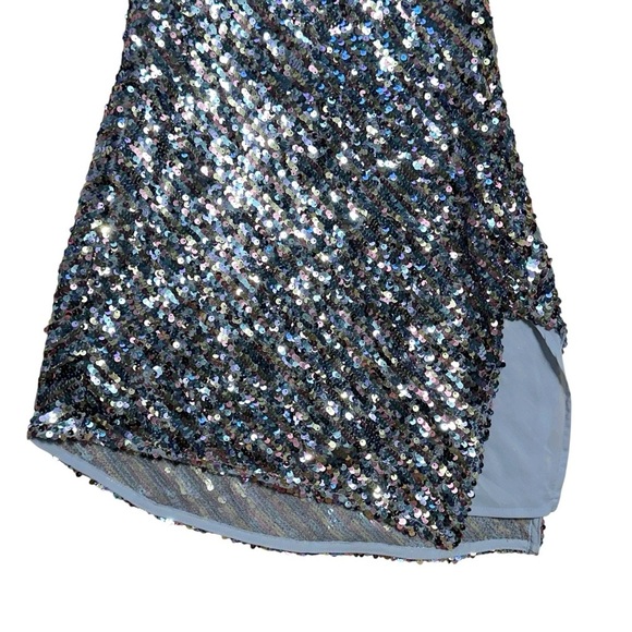 For Love & Lemons Multi Colored Showtime Sequin Mini Dress Womens XS - Picture 4 of 8